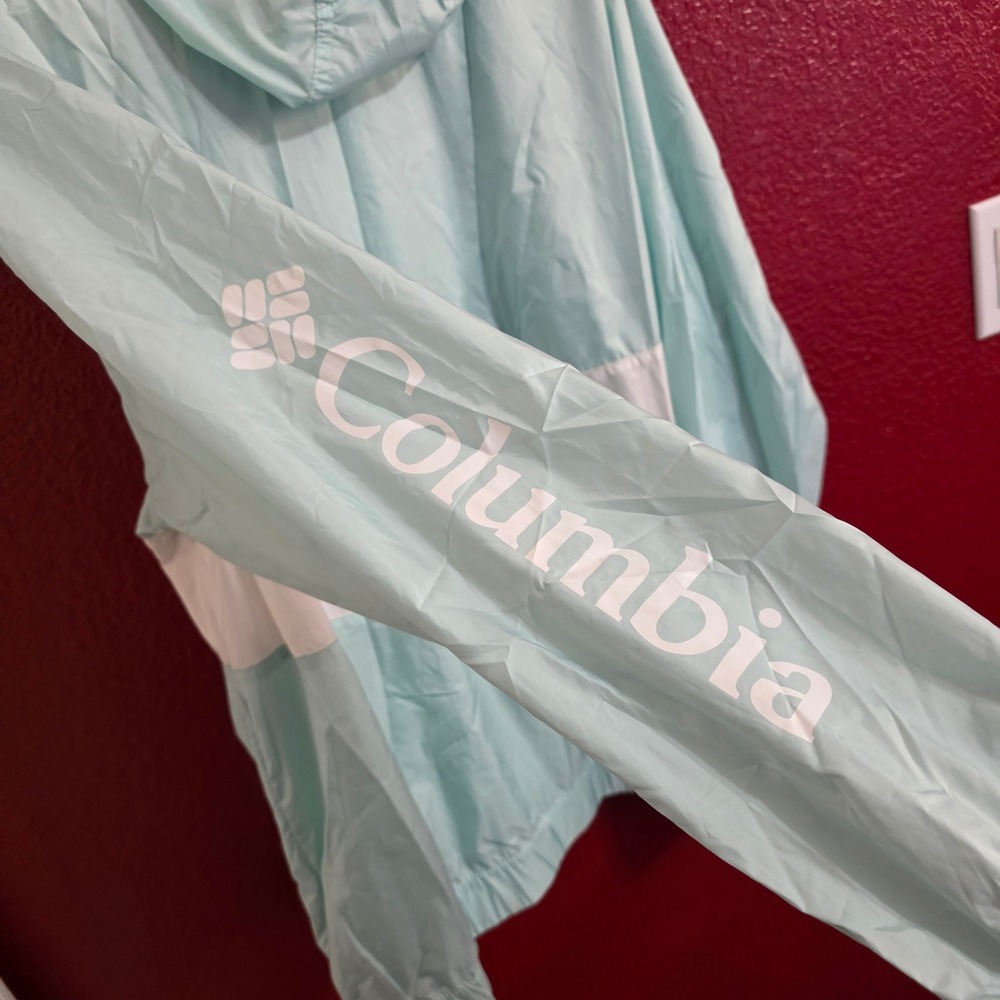 Columbia Flash Forward Windbreaker Jacket Mint White XXL XL2812 Womens Full Zip - Picture 5 of 7